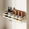 Estante de Almacenamiento de Pared para Cocina, Estante para Especias, Estante de Almacenamiento Multifuncional de Pared sin Taladro