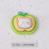 Horquilla para el pelo con forma de manzana verde, diseño de gatito pequeño, fresco y brillante, ideal para hacer tú mismo, para pegar en la funda del teléfono con resina.