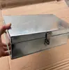 Caja de Hierro Galvanizado Caja de Efectivo con Cerradura Caja de Almacenamiento Caja de Hierro Portátil Caja de Almacenamiento Rectangular Caja de Herramientas de Ferretería Grande