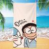 Toalla de Baño de Microfibra para Adulto Doraemon de Dibujos Animados Personalizada para Baño, Natación, Viaje, Portátil, Playa, Deportes