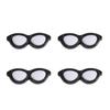 10 Accesorios Redondos de Acrílico para Gafas Preparación de Juguetes de Peluche Hechos a Mano Muñeca Decoraciones Faciales Material