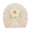 Novo Gorro Jacquard de Cor Pura para Bebê, Gorro de Flor Fofa para Bebê, Chapéu Fetal Macio e Confortável para Crianças para Todas as Estações