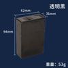 Futeng Nuevo Estilo Simple ABS Plástico Transparente Grueso Paquete Entero Cigarrillo Transparente Tapa Abatible Plástico Compresión y a Prueba de Humedad Pitillera