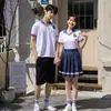 Uniformes de Ensino Fundamental, Uniformes de Turma, Roupas Esportivas, Novos Conjuntos de Manga Curta Masculinos e Femininos de Verão, Uniformes de Alunos do Ensino Fundamental II e Ensino Médio Venda por Atacado
