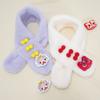Bufanda de Invierno para Niños Año Nuevo Dragón Dibujos Animados Bufanda para Bebé Engrosada Cálida Estilo Chino Color Sólido Manga para Cuello para Niños y Niñas