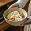 Cuenco Japonés de Cerámica para Ramen, Cuenco para Ensalada, Vajilla Mate al por Mayor, Cuenco Estilo Retro para el Hogar, Plato Redondo, Cuenco para Postre