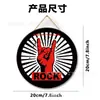 Cross Rock ROCK Música Estilo Punk Decoración de Pared Tema Rock Adorno Redondo para Pared 20/30cm
