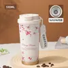 Novo Estilo Copo Térmico de Aço Inoxidável 316 Lírio do Vale com Alça, Grande Capacidade, Caneca de Café de Luxo Leve para Uso Doméstico, Atacado Transfronteiriço