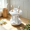 Soporte Creativo para Cepillo de Dientes Eléctrico con Forma de Manzana, Soporte de Almacenamiento para Cepillos de Dientes con Drenaje para Baño, Estante de Escritorio de Alto Valor para Cepillos de Dientes