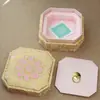 Caja de Joyería con Tapa Octagonal de Brocado Caja de Almacenamiento para Pulseras Joyas Cuentas Caja de Embalaje de Jade Esmeralda