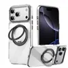 Funda para iPhone 18 Pro Aplicable en Amazon, Soporte Magnético Giratorio de Engranaje con Amortiguación, Carcasa Pivotante para Apple 17