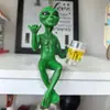[Superventas Transfronterizo] Adornos de Resina de Extraterrestres Ovni Decoración de Jardín Interior y Exterior Estatuillas Pequeñas Decoración del Hogar