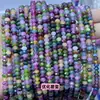Pedras turquesa naturais facetadas de 4x6mm soltas, acessórios para joias DIY, pedras espaçadoras, pulseiras com contas, colares