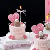 Set de Decoración para Pastel del Día de San Valentín Qixi 2026: Adornos de Osos Apilables para Pareja e Inserciones de Confesión de Amor