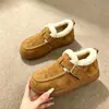Zapatos de Algodón Cálidos Engrosados Nuevos de Invierno Velcro Slip-on Zapatos Birkenstock Aterciopelados Engrosados Suela Suave Zapatos de Algodón para Mujer