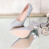 Diseño de Nicho con Falda y Tacones Altos para Mujer 2025 Nueva Moda Elegantes Versátiles Zapatos de Tacón de Aguja Puntiagudos para Mujer