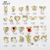 Venda Quente Transfronteiriça Estilo Japonês Nail Art Ornamentos de Liga Leve ins Versátil Coração Borboleta Strass Embutido Ornamentos Super Brilhantes Acessórios para Nail Art DIY