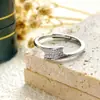 Anillo de Plata de Ley S925 con Corte Geométrico para Mujer Diseño Asimétrico de Nicho Estilo Frío Norteamericano Ins Joyería de Alta Gama