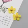Placa Coreana Acrílica Flor Sonriente Mate Accesorios de Cadena para Teléfono Móvil Llavero DIY Pendientes Accesorios Colgante