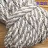 Cuerda Gruesa de Algodón Hueca de Ocho Hilos Colorida Bicolor de 6 mm para Tejido Hecho a Mano, Cuerda para Cintura, Cuerda para Sombrero, Manualidades Decorativas DIY