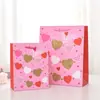 Bolsa de Mano con Forma de Corazón con Lámina Dorada y Purpurina, Bolsa de Papel Blanco para el Día de San Valentín, Bolsa de Regalo de Cumpleaños, Empaque de Regalo, Bolsa de Regalo