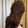 Veado com o mesmo grampo de cabelo de strass de laço feminino Coreia do Sul retrô clipe bb elegante franja requintado clipe lateral enfeite de cabeça