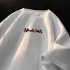 Camiseta Estilo Chinês Gola Redonda Manga Curta para Homem 2025 Verão Nova Marca Solta Tendência Bonita Personalizada Estampada Camiseta de Manga Três Quartos