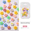Joyería para Uñas de Flor de Frangipani de Celebridad de Internet, Uñas Portables, Flores Blancas Pequeñas, Diamantes para Uñas de Flor de Resina de Colores Mixtos, Estilo Popular