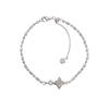Pulsera de Zirconia Estrella de Cuatro Hombres de Lujo Ligero de Nicho para Mujer Personalidad Única Moda Elegante Tendencia Versátil Pulsera Pulsera