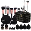 Set de 47 Piezas de Herramientas de Belleza, Bolsa Pequeña de Cosméticos con Fragancia, Set de Brochas de Maquillaje, Neceser Portátil, Polvera de Viaje para Maquillaje