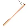 Calzador de madera maciza al por mayor con mango largo, longitud extendida de 54 cm, suave y no rayará tus pies, una herramienta doméstica para ponerse los zapatos