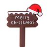 Decoração de bolo de Natal Bolo da lua da floresta Plug-in Cartão de bandeirinha de bolo para mesa de sobremesas de Natal