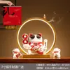 Adornos de gato de la suerte sacuden la mano anillo de lámpara LED tienda de gatos ricos el negocio está en auge regalo sala de estar inauguración gato