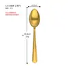 Cuchara de Acero Inoxidable Cuchara Dorada de Mesa Cuchara para Comer en Casa Restaurante Cuchara para Sopa Cuchara para Niños Estudiante Cuchara para Postre
