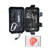 Suministros para exteriores caja de herramientas de supervivencia de emergencia accesorios SOS kit de emergencia de defensa civil negro al por mayor