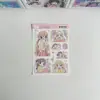 Adesivos de Menina Fofa Coreana Adesivos Macios para Caderno de Menina Personagem de Desenho Animado Ins Material Guka Adesivos para Caderno