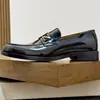 Zapatos de Vestir de Cuero para Hombre de Alta Gama Mocasines Penny Italianos Brillantes Piel de Vaca de Primera Capa Slip-on Completamente Hechos a Mano Letras Metálicas