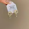 Brincos de rosa de alta qualidade estilo francês populares online brincos de pérola barroca exagerados da moda feminino agulha S925 de Prata