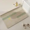 Alfombrilla de Baño Estilo Wabi-sabi Entrada de Inodoro Absorbente de Agua Secado Rápido Alfombrilla de Piso de Tierra de Diatomeas para el Hogar Fácil de Limpiar Alfombrilla Antideslizante