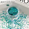 Lantejoulas hexagonais mini de 1 mm para nail art, glitter laser ultrafino, glitter de cor brilhante de alta qualidade, decoração de unhas da moda