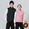 Chaleco polar de otoño e invierno para parejas, con cuello forrado de polar, holgado, talla grande, para hombre y mujer, con logotipo imprimible