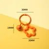 Llavero de Campana con Estrella de Cinco Puntas de Colores Accesorios Estilo Coreano Anillo de Tarjeta de Aleación Colgante para Bolsos Materiales para Joyería DIY