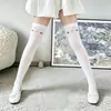 Calcetines Largos JK con Estampado de Chica Dulce y Linda Estilo Japonés Dibujos Animados Expresión Verano Estilo Delgado Calcetines de Terciopelo Hasta el Muslo