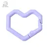 Hebilla de Resorte de Corazón de Píxel de Aleación Anillo Abierto Llavero con Forma Especial Hebilla para Joyería DIY Accesorios de Ferretería para Ropa y Equipaje