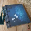 Suiyuefang Estilo Antigo Costurado Caderno em Papel Kraft em Branco Caderno Costurado à Mão Retrô Estilo Chinês Estojo de Safira Estilo Antigo Elegante