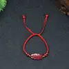 Pulseira de Cinábrio para Mulheres, Fio Vermelho Trançado com Moedas dos Cinco Imperadores, Proteção do Ano do Zodíaco, Areia Dourada Roxa de Alto Teor