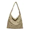 Coreia do Sul Dongdaemun Bolsa Moda Executivo Grande Capacidade Bolsa de Ombro Nylon Romboidal Bolsa de Algodão Pato Estilo Ocidental Bolsa Transversal