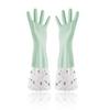 Luvas Grossas de Veludo para Lavar Louça Impermeáveis de Borracha para Lavanderia e Tarefas Domésticas Luvas de Proteção ao Trabalho Luvas de Veludo para Todas as Tarefas Domésticas