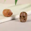 Nuevas Cuentas Sueltas Talladas de Calavera de Sándalo para Pulsera Tejida a Mano DIY, Collar, Colgante, Accesorios de Madera Maciza