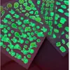Adesivos de unha sem repetição, adesivos fofos de nail art para meninas, adesivos que brilham no escuro, alto valor estético, práticos, duráveis e modernos